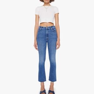 MOTHER Classic Blue Cropped Jeans